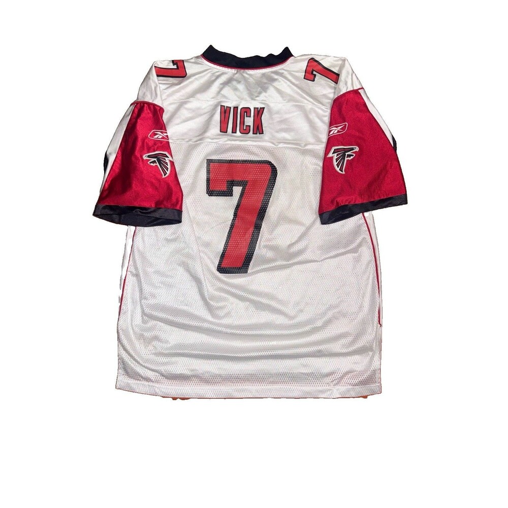Michael Vick Atlanta Falcons Jersey Men's Large White Reebok Adult NFL